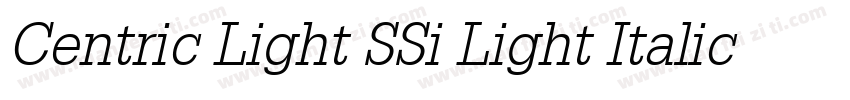 Centric Light SSi Light Italic字体转换